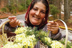 Blumenverkäuferin